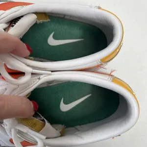 Nike Size 10 Blazer‎ Sneakers 77 Low White Orange Leather Retro 2021 DC4769-105 thumbnail 7