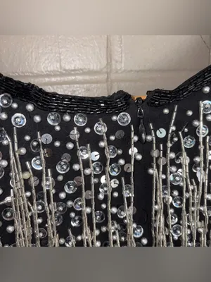 Alyce Designs Cascading Beads Formal Maxi Dress Gown 8 thumbnail 6
