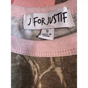 J For Justify Camo Ringer Mini Dress Womens Size Small S Pink Trim Camouflage thumbnail 5