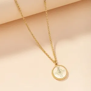 3/$30 💛 Compass Charm Necklace Gold thumbnail 3