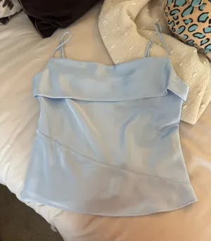 ZARA Silk Blue Tank thumbnail 1