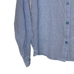 UGG Button Up Shirt‎ Size XS Blue Check White Back Stretch Roll Tab Sleeves thumbnail 5