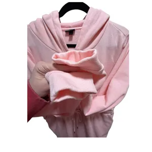 Torrid Light Pink Fleece Hoodie Dress Mini Drawstring Waist Size 2 (2X) thumbnail 6