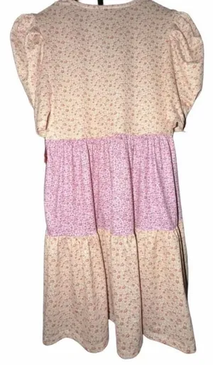 Free The Roses Floral Colorblock Tiered Knit Babydoll Mini Dress thumbnail 4