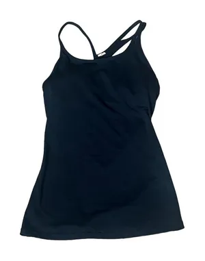 Fabletics Women's Black Athletic Tank Top Strappy Back Size L thumbnail 1