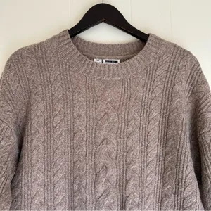 NOISY MAY Cable Knit Sweater Brown Medium thumbnail 2