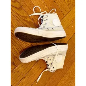 Converse Chuck Taylor All Star Custom High Top Sneakers White Streetwear Sz 7.5 thumbnail 4
