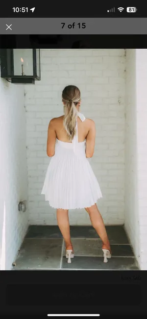 Satin Pleated Dress thumbnail 5