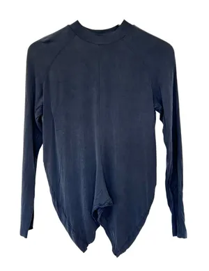Lululemon Gray Mock Neck Long Sleeve Shirt Sz S thumbnail 1