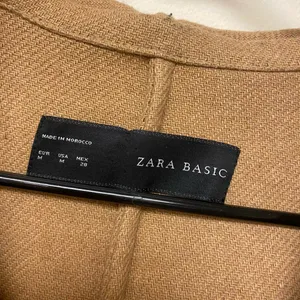 Zara Wool Blend Camel Gray Wraparound Hooded Coat MEDIUM thumbnail 5