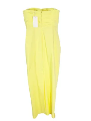 NWT Shona Joy Lani Strapless Draped Maxi Dress Lemonade Size 6 thumbnail 8