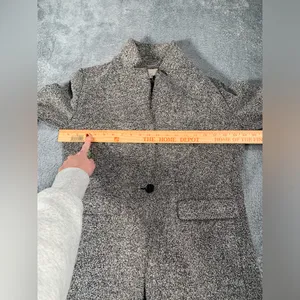 Loft Gray Tweed Jacket blazer 8 thumbnail 8