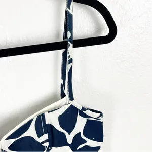 J. CREW 100% Linen Blue White Floral Spaghetti Straps Lined Dress 4 Preppy Boho thumbnail 7