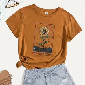 Fifth Sun Women’s M Amber Ray of Sunshine Sunflower Flower Shirt Short Sleeve Medium NEW thumbnail 1