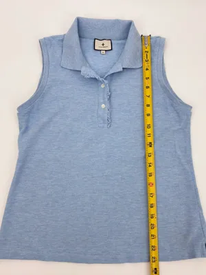 Tuckernuck Light Blue Pique Sleeveless Ruffle Margaret Polo thumbnail 6