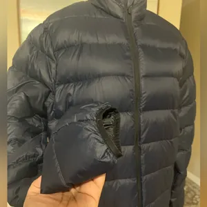 Abercrombie & Fitch Packable Down Puffer Jacket Unisex M Navy Water-Resistant thumbnail 3