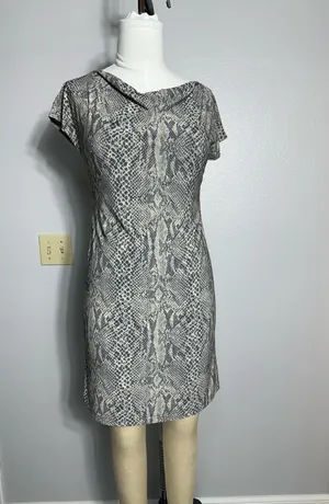 Vintage Women's Dress Reversible Size M Animal Print Lightweight Sleeveless thumbnail 8