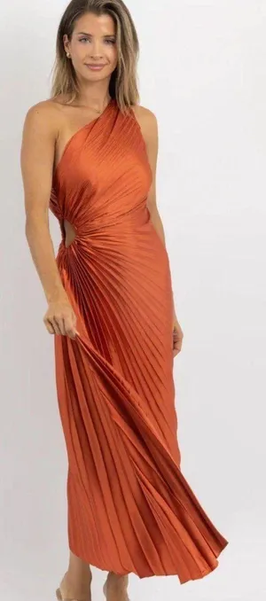 Boutique Rust Midi Dress thumbnail 1