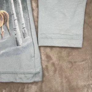 Vintage Artisans Deer Winter Scenic Cardigan Small Woodland Cabincore Pockets thumbnail 9