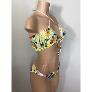 New. Pilyq/PQ oasis ruched reversible bikini. L-top/M-bottom. Retails $156 thumbnail 9