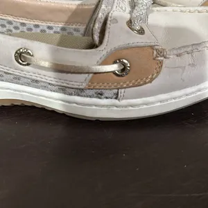 Sperry Top Sider size 7 Womens Beige White Leather Boat Shoes thumbnail 7