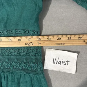Rose Bud Alana Dress Size Medium Green Whimsigoth Fairy Embroidered Lace Sheer thumbnail 11