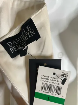 Danielle Bernstein White Square Neck Long Sleeve Mini Dress Size Large thumbnail 2
