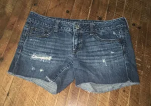 American Eagle distressed cutoff denim shorts thumbnail 1
