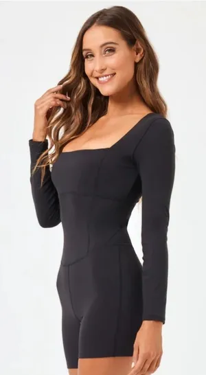 LSpace Black‎ Long Sleeve Romper medium thumbnail 1