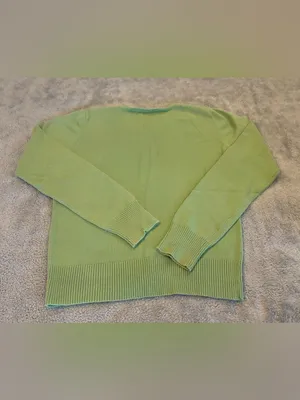 Women’s Liz & Company Spring Green Cable Front Button Cardigan Size Medium thumbnail 4