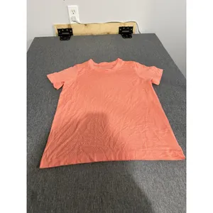 Lululemon Breeze By Short Sleeve Top Coral Perforated Athleisure Women Sz S/M thumbnail 2