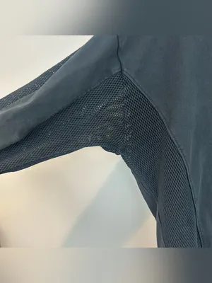 Athleta Black Long Sleeve Mesh Cruise Crewneck Sweatshirt Size Large thumbnail 6