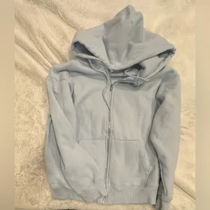 Victoria Secret hoodie fleece lined light blue size small thumbnail 4