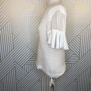 Free People Babes Only Open Weave Knit Top Ivory‎ thumbnail 4