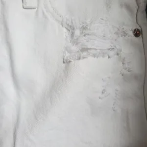 Abercrombie white denim skirt Zoe natural rise vintage A line skirt thumbnail 3