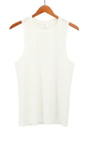 Zyia Active Women White Chill Perforated Athletic Tank Top M thumbnail 1