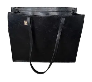 BEIS Work Tote Bag Women Large Black Excellent Vegan Leather Laptop Travel Bag thumbnail 1