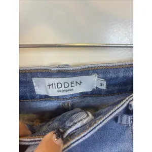 Hidden Jeans Straight Leg Women Size 31 Light Blue Distressed High Rise Cotton thumbnail 2