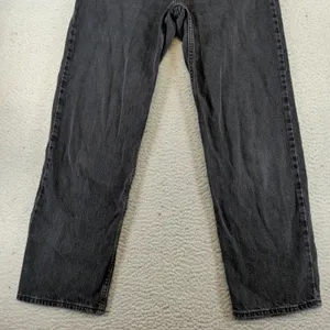 Levis Premium Dad Jean‎ Washed Black High Rise Straight Leg Denim Women's 27x30 thumbnail 8