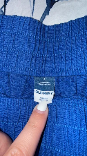 Old Navy Blue Linen Shorts thumbnail 2