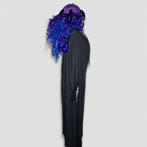 California Costume Spider Skeleton Hat Gloves Purple Black M/L thumbnail 3