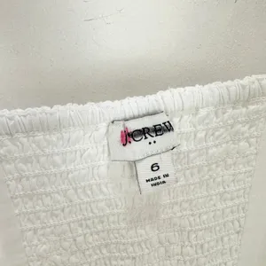 NEW J.Crew Eyelet Midi Dress Cotton Cottagecore Pockets Retro A Line White US 6 thumbnail 8