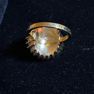Vintage Cocktail Ring Faux Pearl Rhinestones Size 6 thumbnail 6