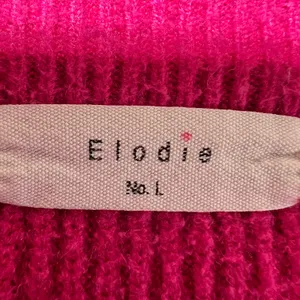 Elodie Sweater Bright Pink Ribbed Knit Crew Neck Long Sleeve‎ Top Large thumbnail 2