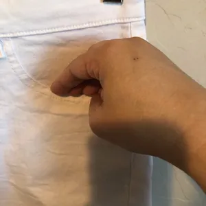 River Island White High‎ Waist Denim Shorts thumbnail 4