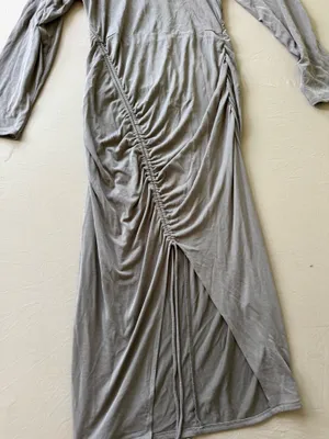 H&M Draped Ruched Drawstring Jersey Maxi Dress thumbnail 6