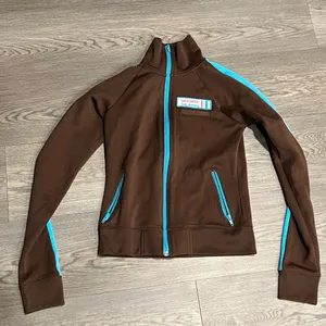 Hollister Women’s Size Small Track Jacket Brown San Clemente Surf Academy thumbnail 1