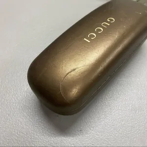 Gucci Vintage Sunglasses Hard Clam Shell Case Bronze Copper 6.5" Glasses thumbnail 7