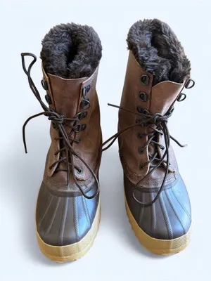 Eddie Bauer Brown Lace-Up Fur Lined Winter Duck Boots Women’s Size 8 thumbnail 2