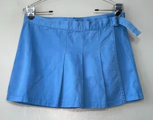 Abercrombie & Fitch Size Small Blue Short Pleated Wrap Skirt Y2K Preppy Tennis thumbnail 1